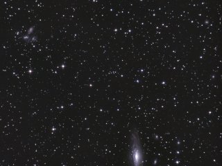NGC 7331 Солончаковая группа и NGC 7320 Квинтет Стефана в созвездии Пегаса